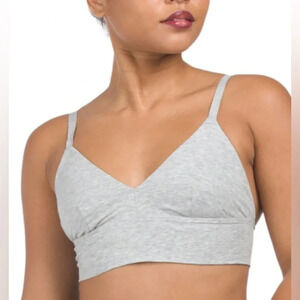 Heather Grey SPANX Cotton Comfort Control Bralette Women's Size XS.
